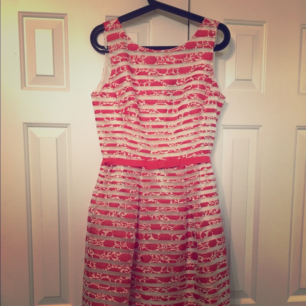 White&red, fit&flare Anthropologie Taylor dress